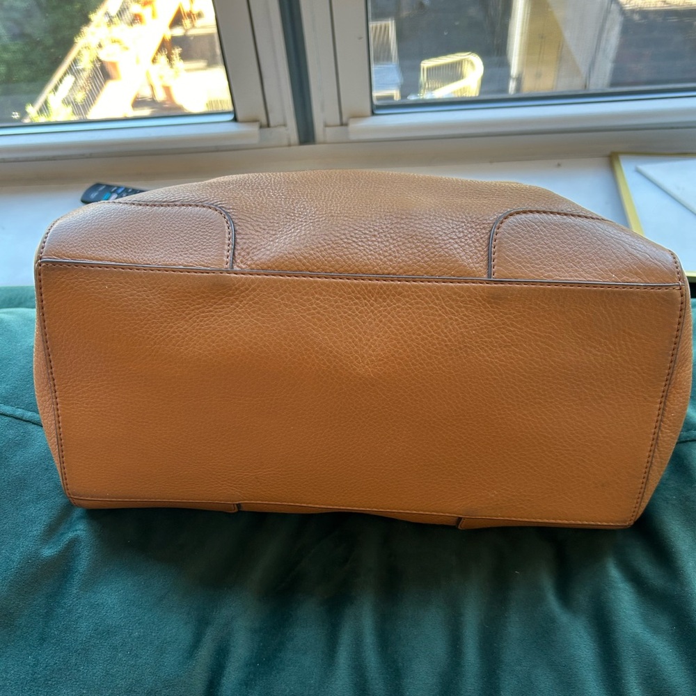 Tory Burch Tan Leather Satchel with Tassel - Picture 4 of 8